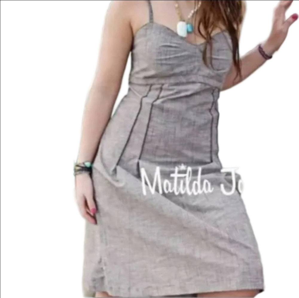 Y2K Matilda Jane Straps Hammond Bay Ruched Midi Pleated Babydoll Corset Dress